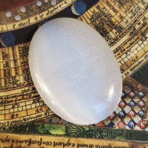 Large White XL Fiber Optic Cats Eye Glass 40x30mm Domed Oval Glass Cabochon